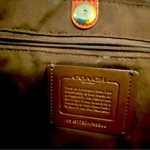 Burgundy soft leather tote from Coach